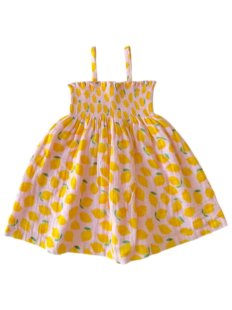Lemon Sorbet Smocked Tube Dress