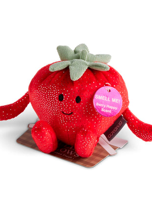 Demdaco Smello' Fellows Berry Happy Scented Plush - 6in, Strawberry 