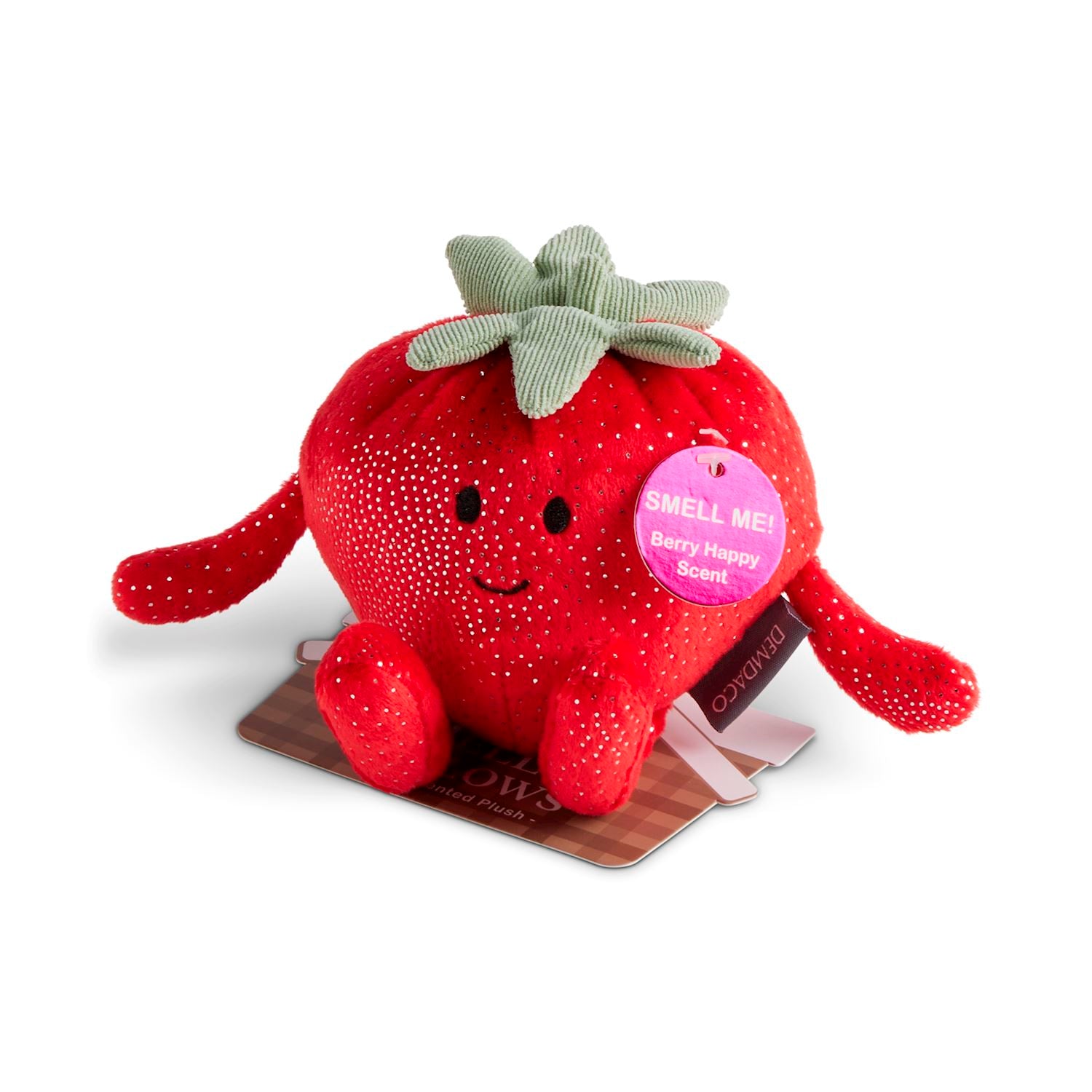 Demdaco Smello' Fellows Berry Happy Scented Plush - 6in, Strawberry 