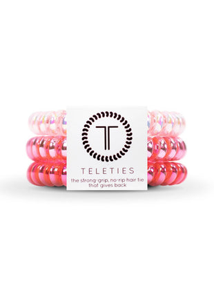 Teleties Spiral Hair Coils | Small | Think Pink Hair Ties