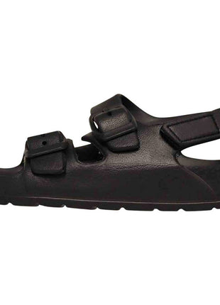 Eastern Off Price Norty 2-Strap Slide Sandal For Kids - Black Strap 41914 side view
