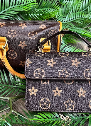 Kids Charm Online Brown Khaki Star Printed Satchel Crossbody