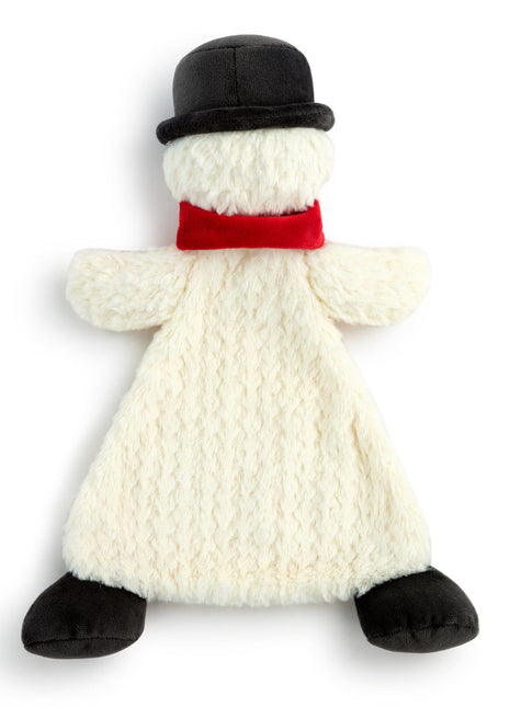 Demdaco Snowman Rattle Blankie - Back