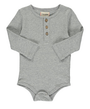 Me & Henry Aynor Gray Rib Onesie