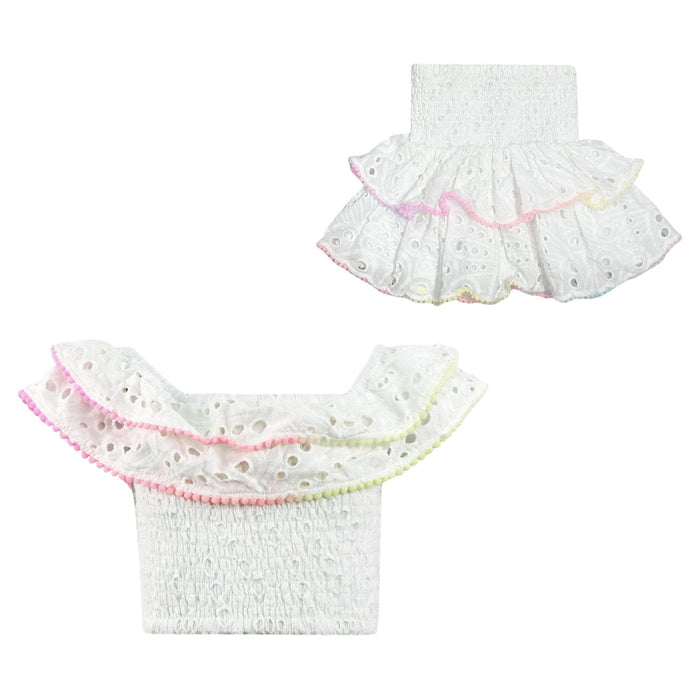 Lola And The Boys Rainbow Fancy Eyelet Set