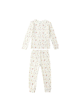 Rylee + Cru Organic Long John Pajama Set || Festive