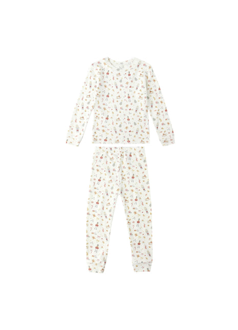 Rylee + Cru Organic Long John Pajama Set || Festive