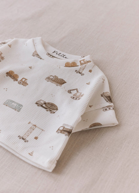 PETITE EvelinaApparel Ribbed t-shirt / cars & trucks