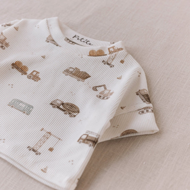 PETITE EvelinaApparel Ribbed t-shirt / cars & trucks