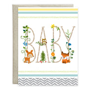 Gina B Designs Baby Greeting Card - Woodland Baby