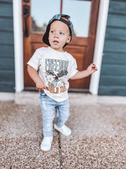 Model Wearing AK CLOTHING Company, LLC Freedom Tour Graphic Tee Mama + Mini