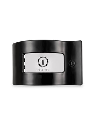 Teleties Flat Rectangle Hair Clip | Small | Jet Black