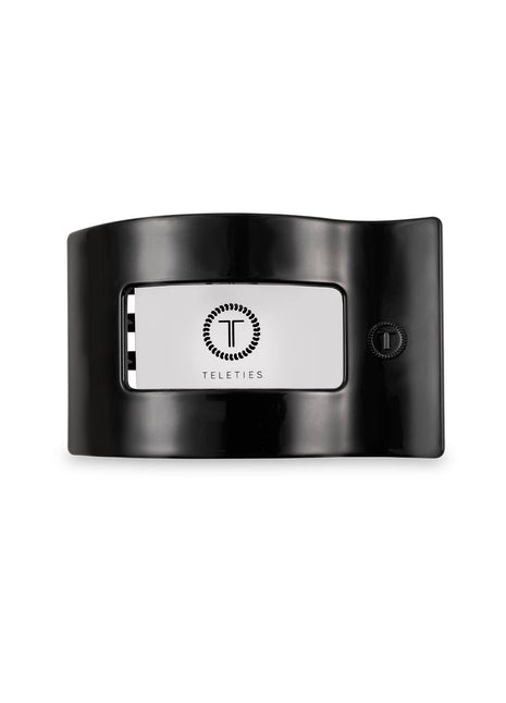Teleties Flat Rectangle Hair Clip | Small | Jet Black
