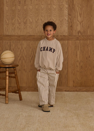 Model Wearing Rylee + Cru Oversized Sweatshirt || Champ
