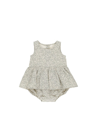 Quincy Mae Skirted Tank Romper || Green Garden