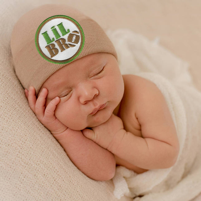 Ilybean Tan Lil Bro Newborn Boy Hat