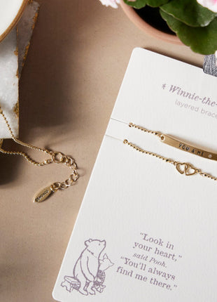 Demdaco Winnie-the-Pooh You & Me Adjustable Layered Bracelet 7"