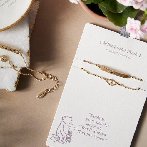 Demdaco Winnie-the-Pooh You & Me Adjustable Layered Bracelet 7"