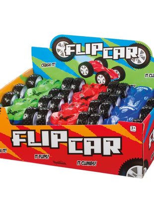 Toysmith Flip Car, Friction Pull-Back, Action Packed, Indoor/Outdoor