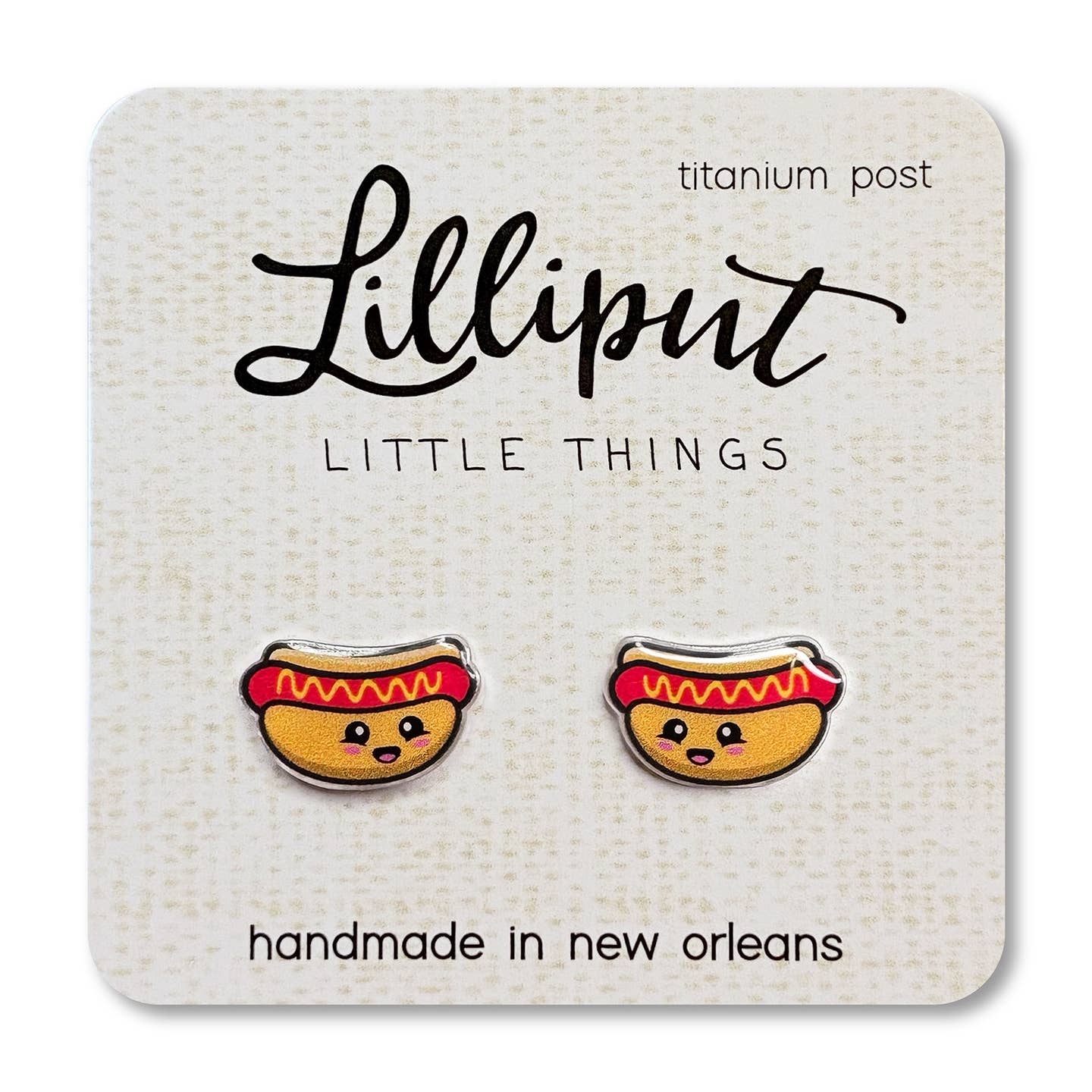 Lilliput Little Things Hotdog Earrings