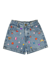 Lola And The Boys Cutie Charms Denim Short Front