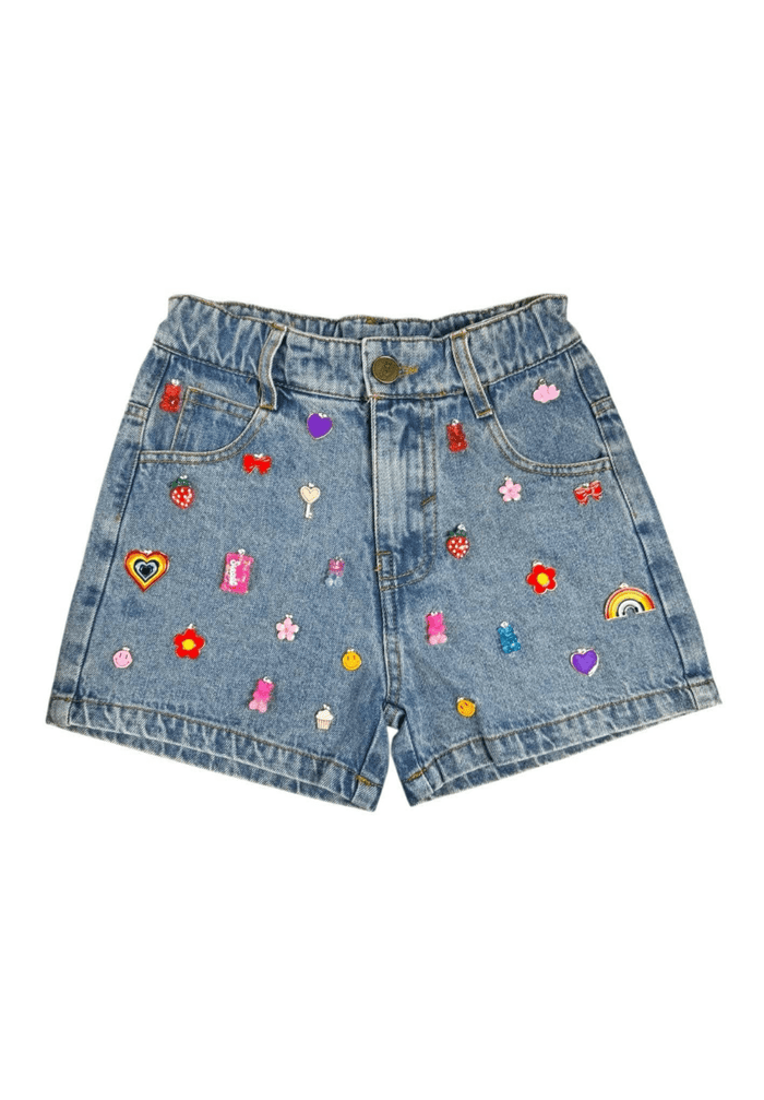 Lola And The Boys Cutie Charms Denim Short Front