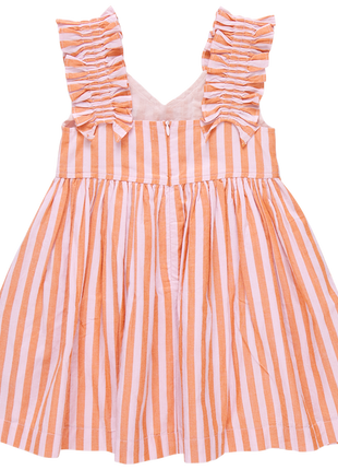 Pink Chicken Girls Via Dress - Orange Pink Stripe Back
