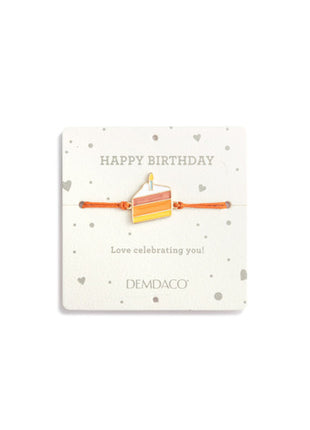 Demdaco Happy Birthday Orange Bear - 8in Bracelet