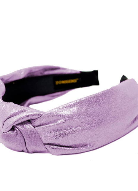 Tiny Treats Shiny Rainbow Knot Headband - Purple