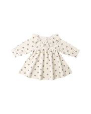 Quincy Mae Velour Baby Dress || Holly Berry