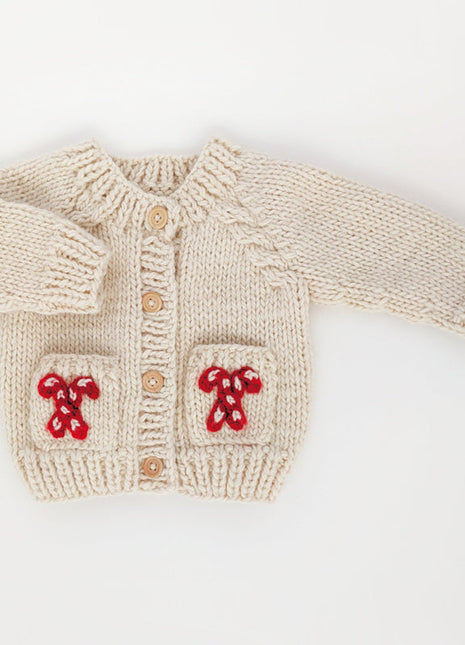 Huggalugs Candy Cane Cardigan Sweater