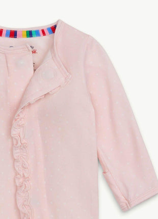 Magnetic Me Pin Dot Pink Modal Magnetic Footie with Ruffle Details
