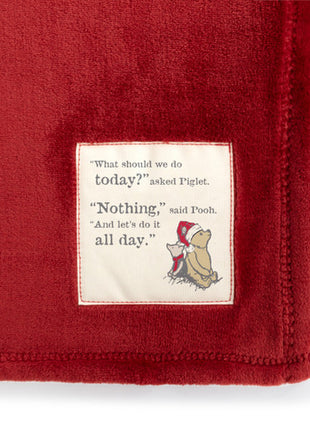 Winnie-the-Pooh Nothing All Day Red Mega Blanket 60" x 120" Details