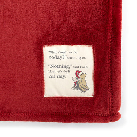 Winnie-the-Pooh Nothing All Day Red Mega Blanket 60" x 120" Details