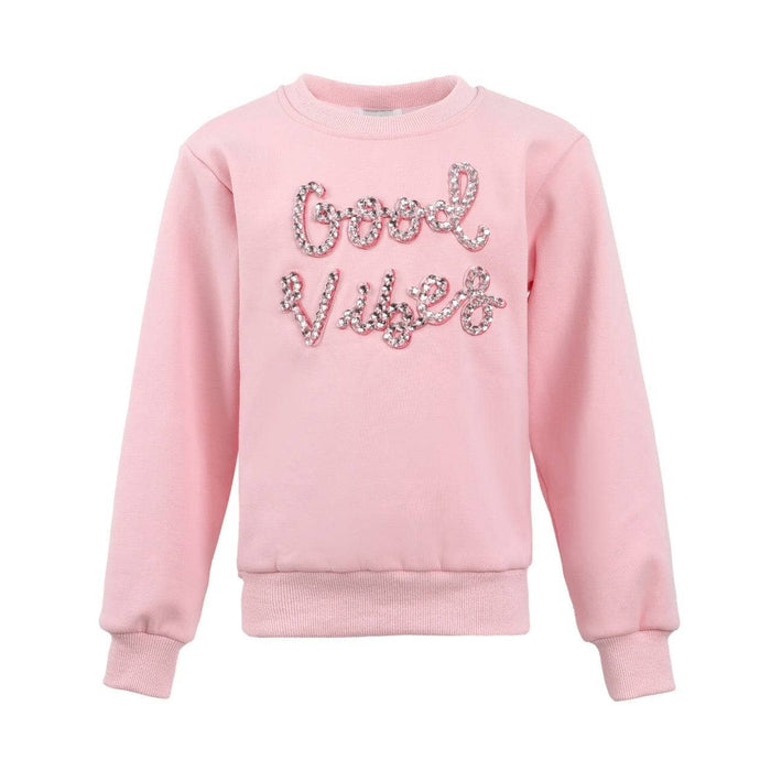 Lola And The Boys Sparkling Good Vibes Sweatshirt Front