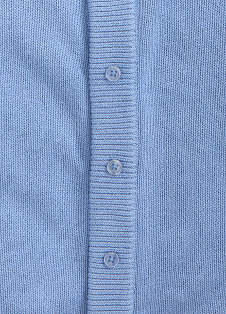 Magentic Me Crew Neck Magnetic Cardigan With Blue Tipping Details