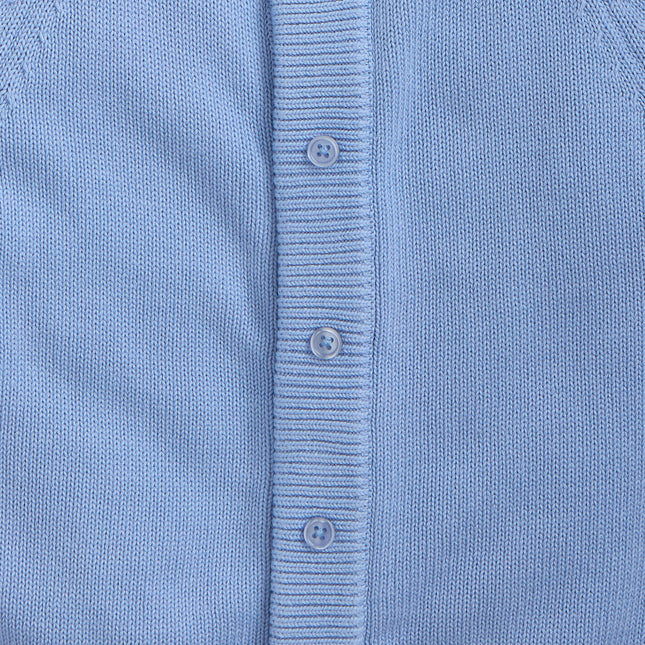 Magentic Me Crew Neck Magnetic Cardigan With Blue Tipping Details