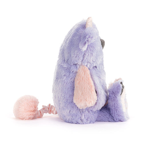 Demdaco Calming Cuddlers Purple Monster Stuffed Animal 10"