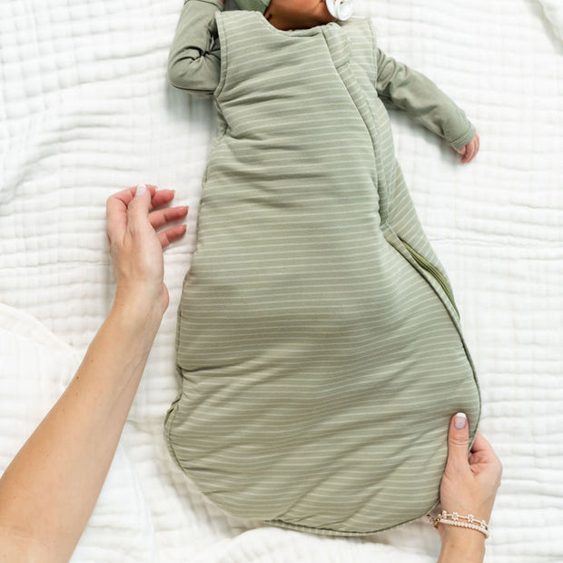 Model Wearing Lou Lou & Company Carson Sleep Sack