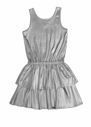 MIA New York Silver Tiered Dress