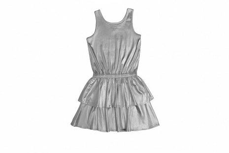 MIA New York Silver Tiered Dress