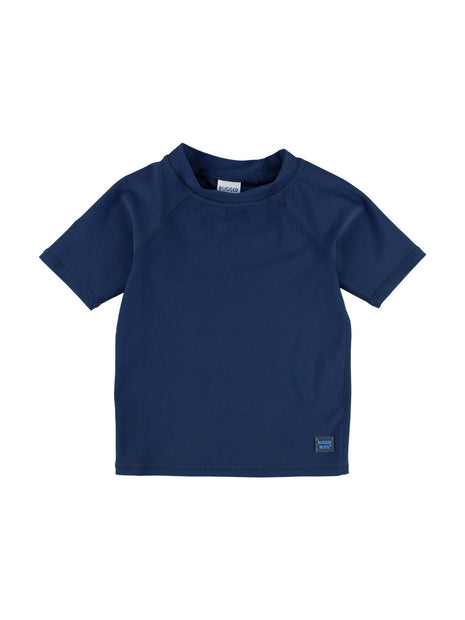 Rufflebutts + Ruggedbutts Boys Navy Short Sleeve Rash Guard Front