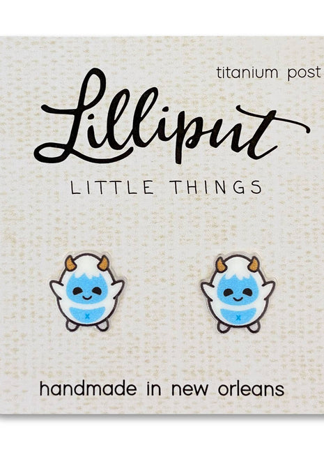 Lilliput Little Things Yeti Earrings // Winter Earrings