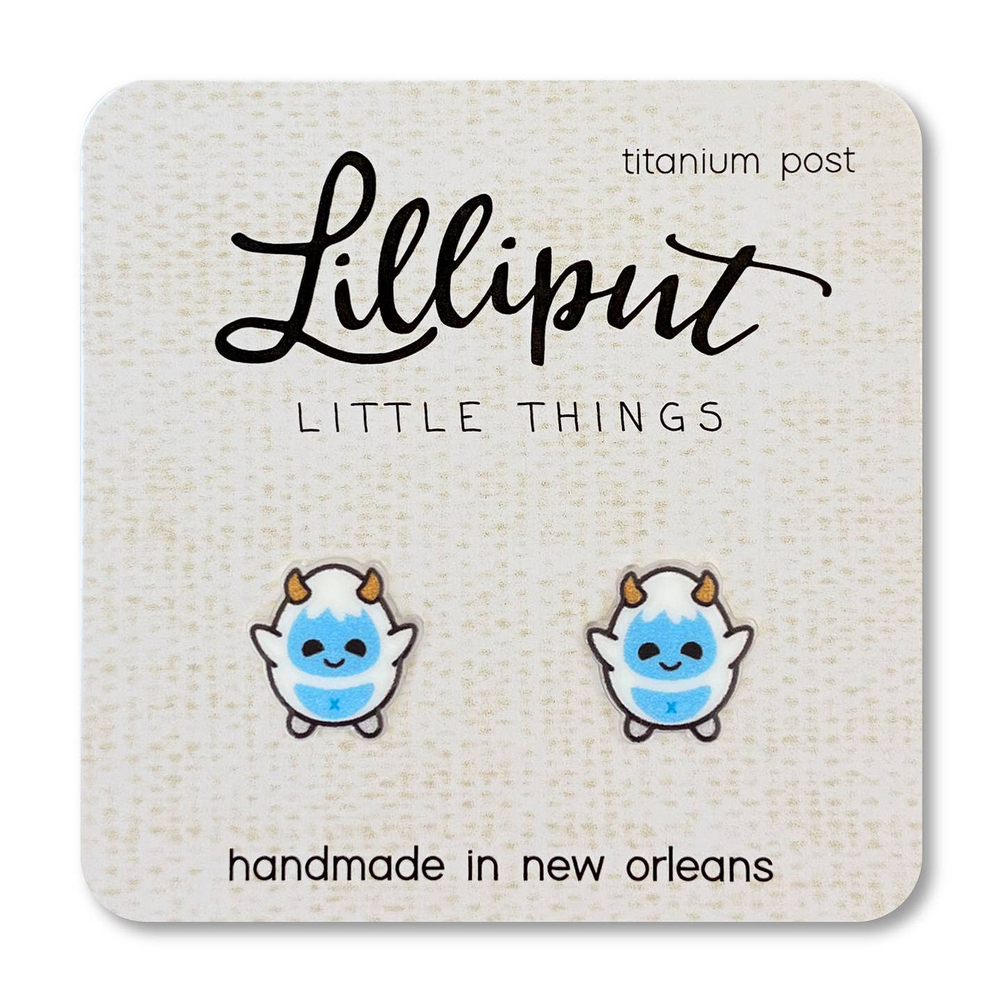 Lilliput Little Things Yeti Earrings // Winter Earrings
