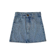 Lola And The Boys Rainbow Sparkle Denim Skirt Front