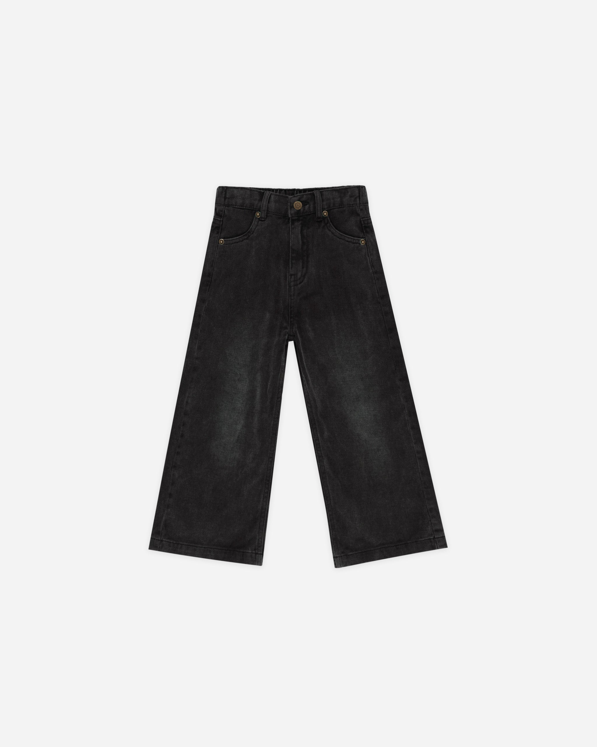 Rylee + Cru Straight Leg Pant || Washed Black