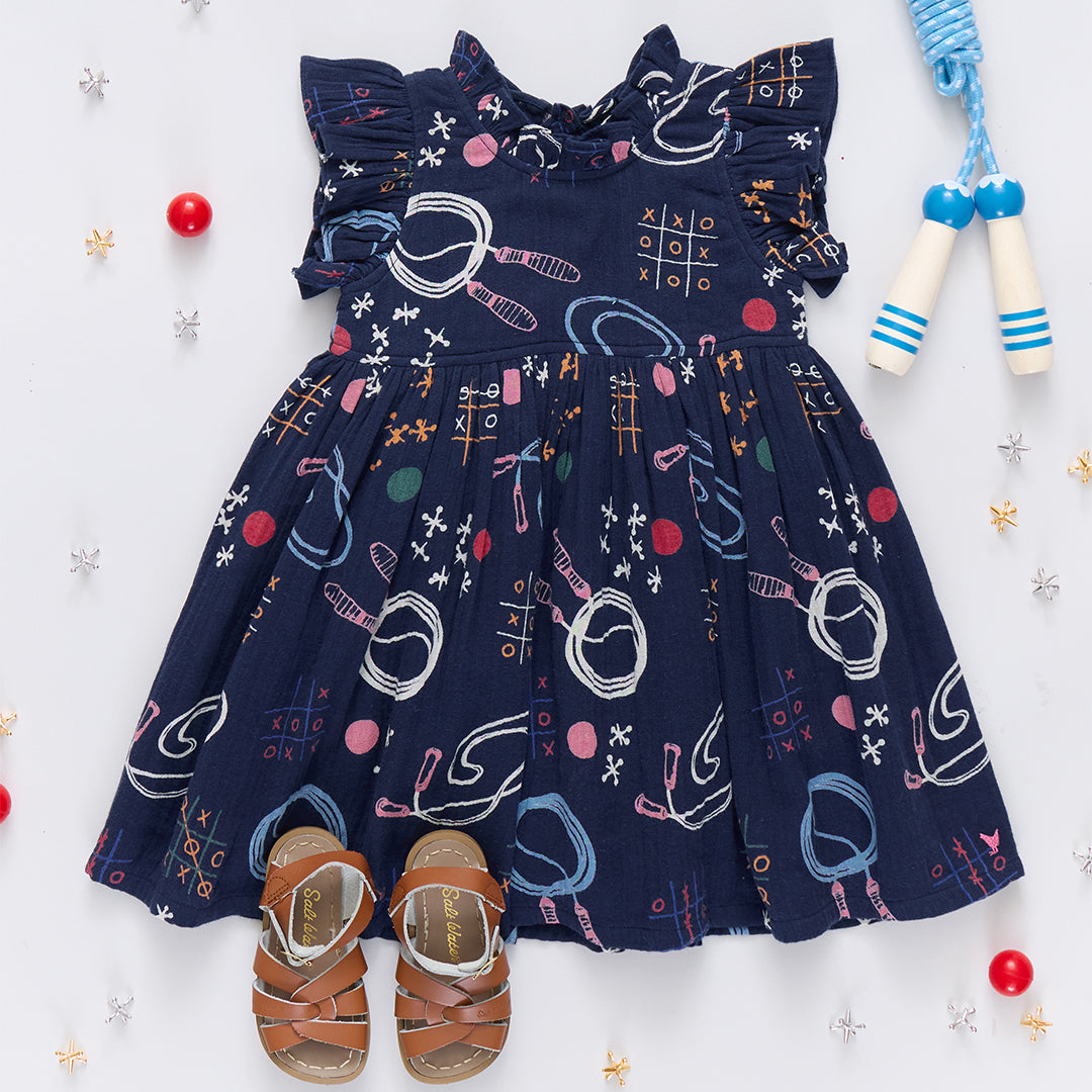 Pink Chicken Girls Jennifer Dress - Tic Tac Toe