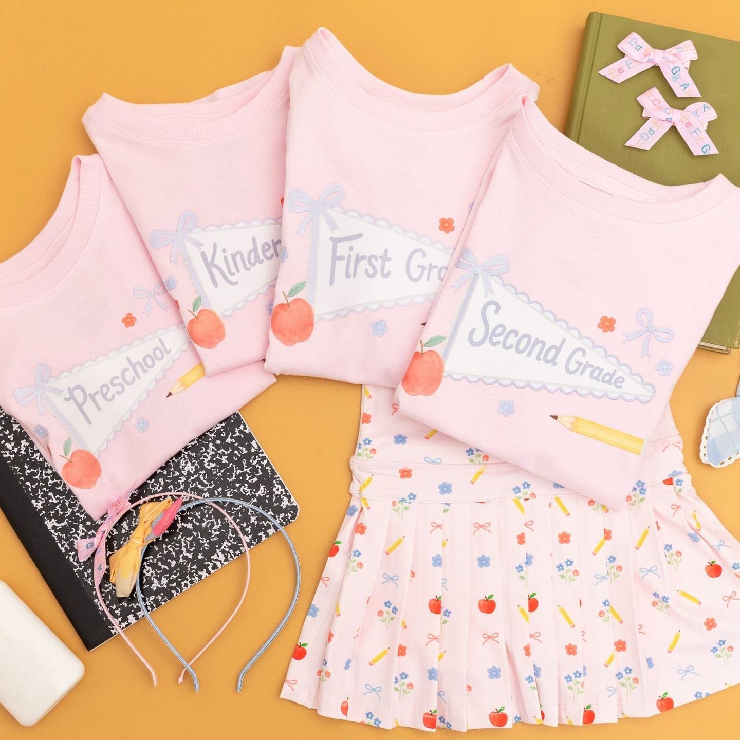 Sweet Wink Alphabet Bows Clip Set - Back To School - Hair Clips