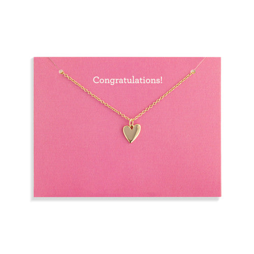 Demdaco "Congratulations" Floral Card & Gold Necklace-16in