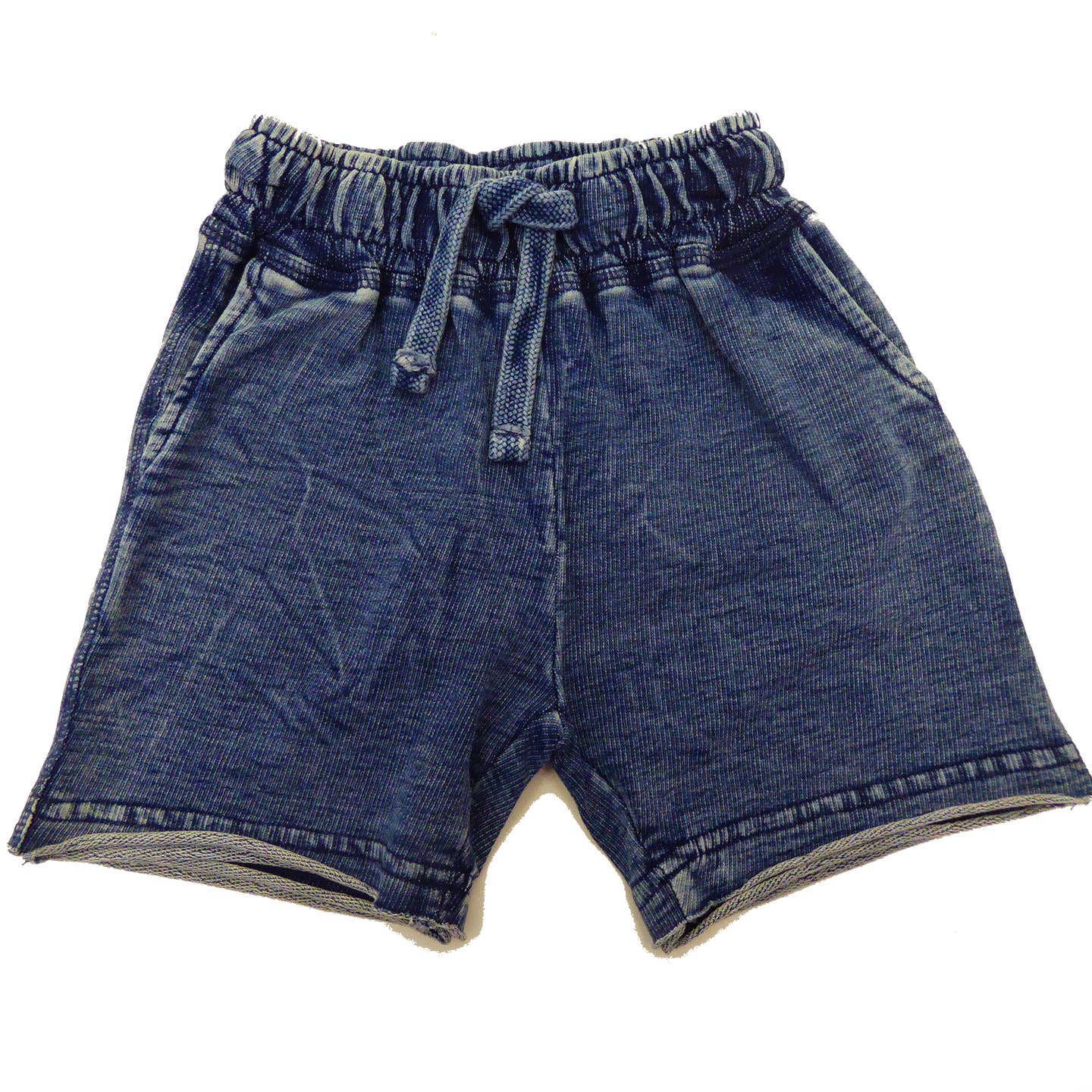 Baby Steps And Mish Kids Kids Enzyme Shorts - Dark Denim Front 